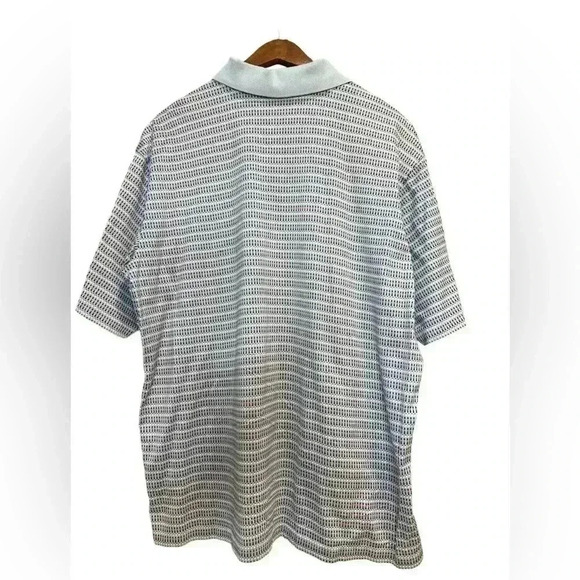 Bugatchi Mens Polo Light Blue with Pink and White Size L - Picture 2 of 5
